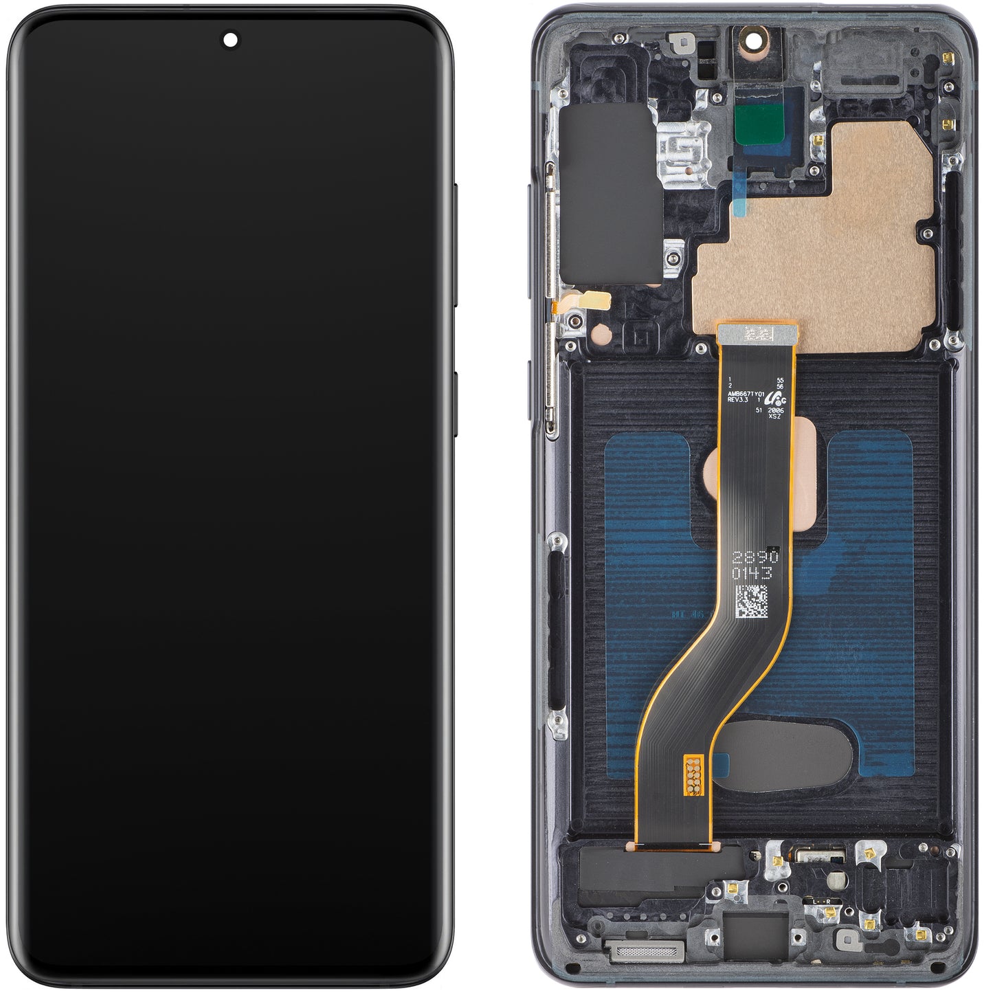 Display sa Touchscreen MP kompatibilan sa Samsung Galaxy S20+ G985, sa Ramom, OLED verzija, Crni
