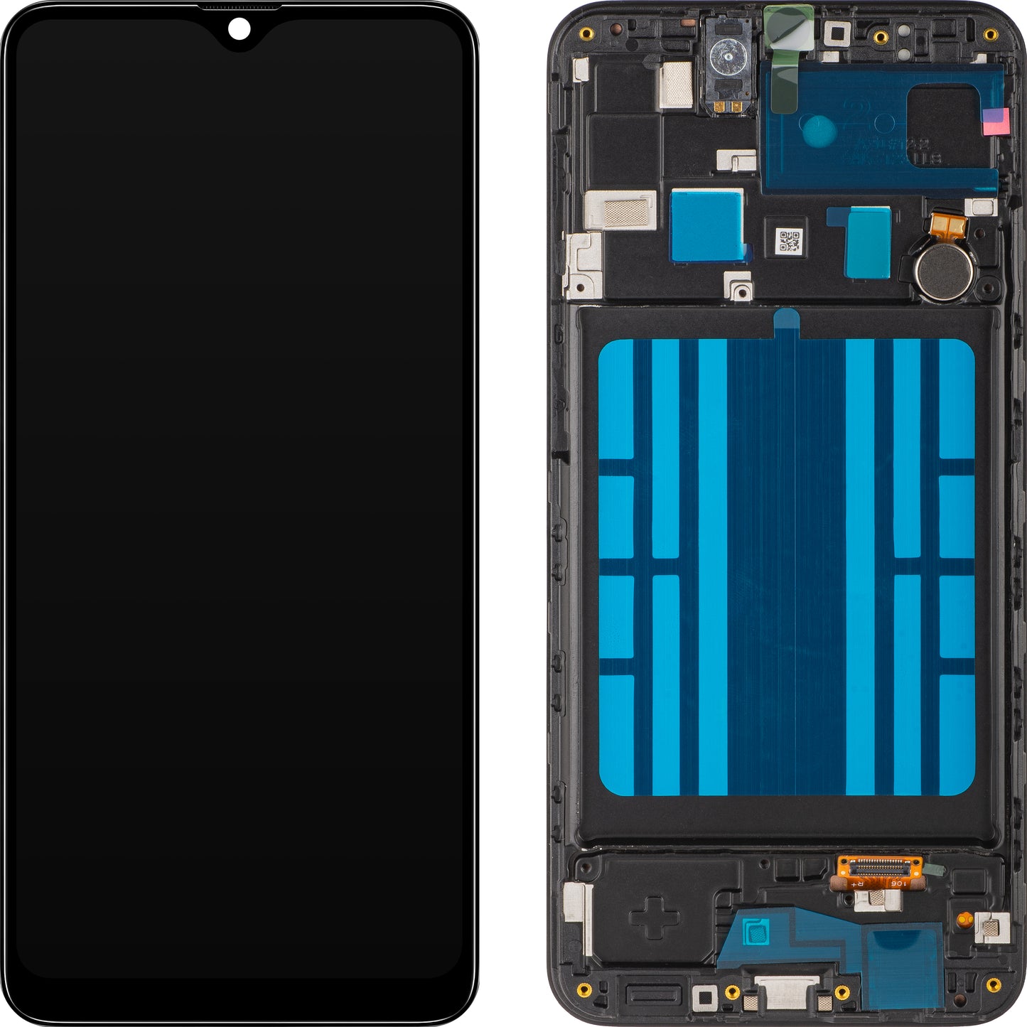 Display sa Touchscreen MP kompatibilan sa Samsung Galaxy A20 A205, sa Ramom, Crni