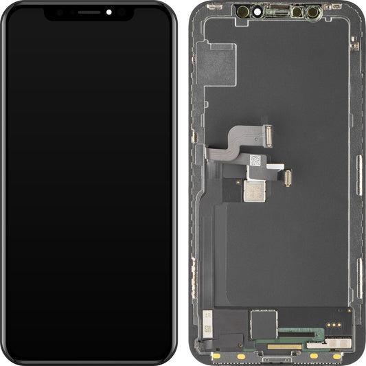Display sa Touchscreen MP kompatibilan sa Apple iPhone X, sa Ramom, Soft OLED FHD verzija, Crna