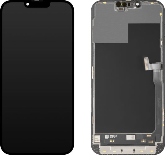 Ekran sa Touchscreen MP kompatibilan sa Apple iPhone 13 Pro Max, sa Ramom, Soft OLED IC Movable 120Hz FHD verzija, Crni