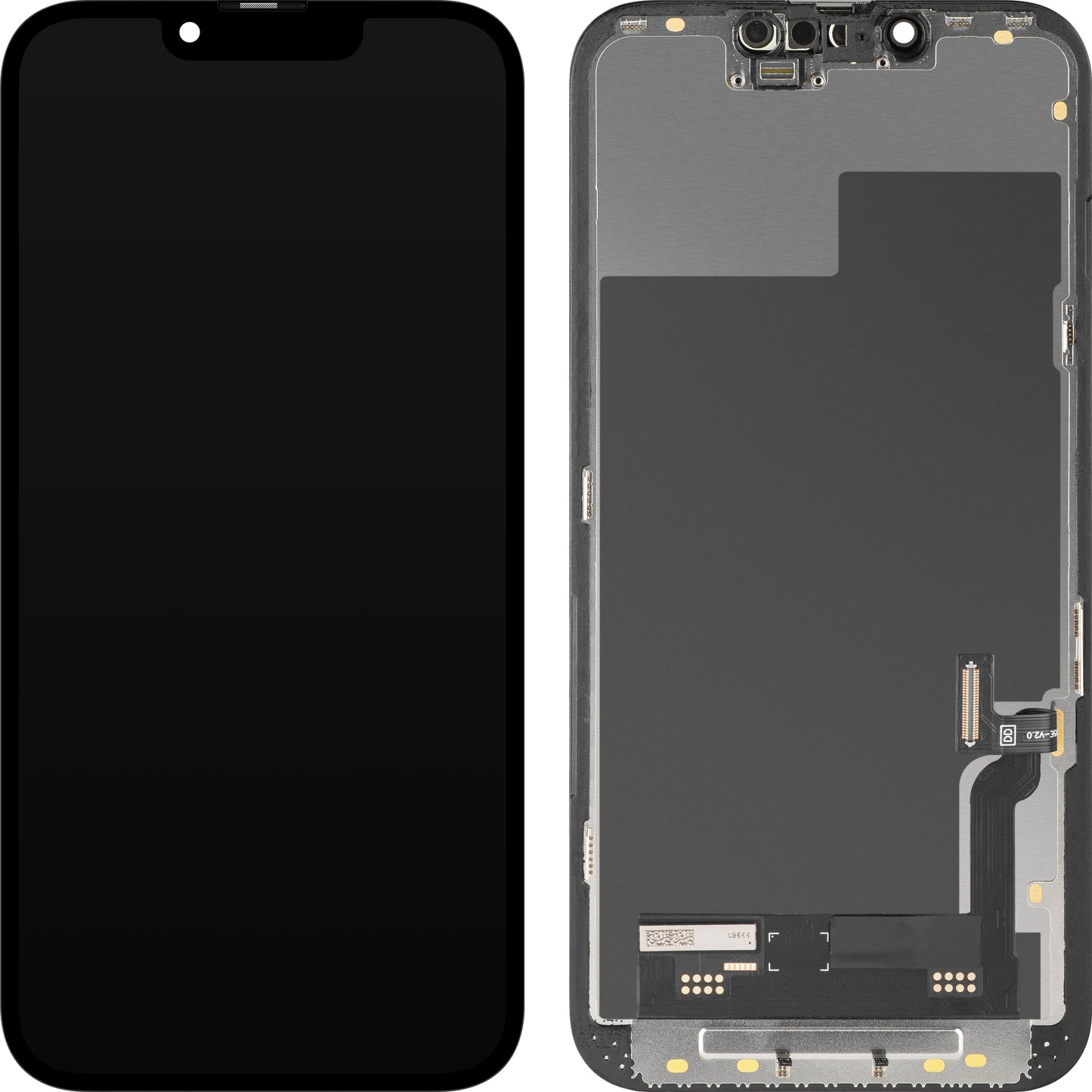 Display sa Touchscreen MP kompatibilan sa Apple iPhone 13, sa Ramom, Soft OLED FHD IC Movable verzija, Crni