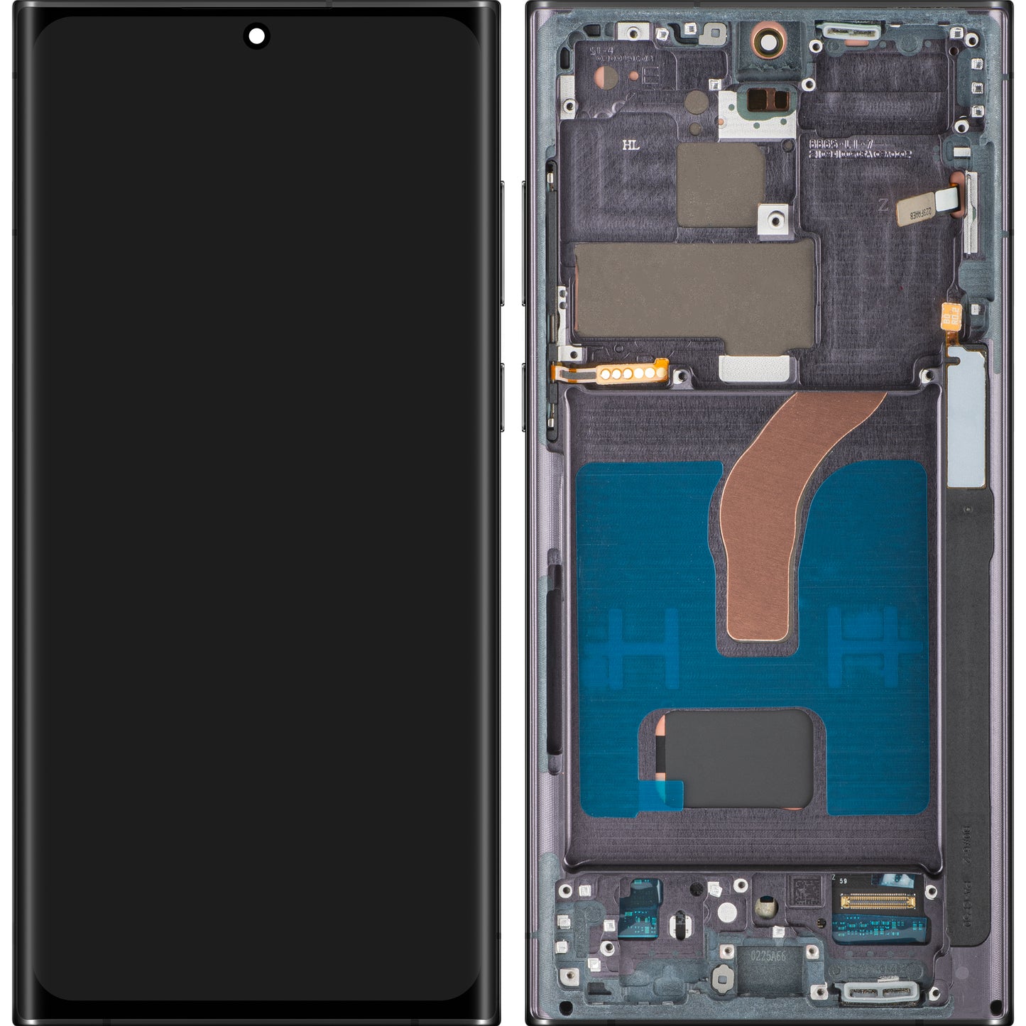 Ekran sa Touchscreen MP kompatibilan sa Samsung Galaxy S22 Ultra 5G S908, sa Ramom, OLED Verzija, Crna, Swap
