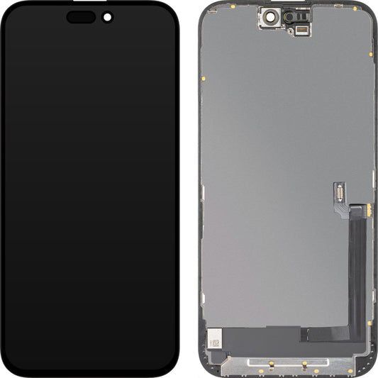 Display sa Touchscreen MP kompatibilan sa Apple iPhone 16 Plus, sa Ramom, OLED FHD Diagnostic verzija, Crni