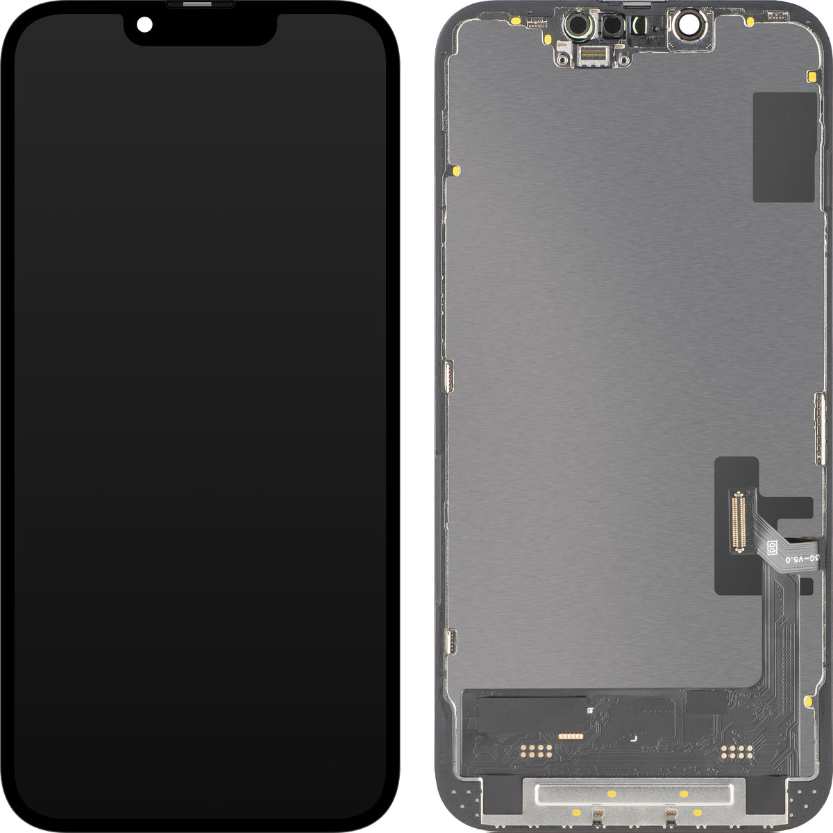Display sa Touchscreen MP kompatibilan sa Apple iPhone 14, sa Ramom, Soft OLED FHD 120Hz IC Movable verzija, Crni