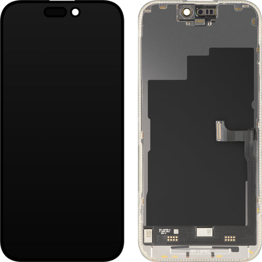 Ekran sa Touchscreen MP kompatibilan sa Apple iPhone 15 Pro, sa Ramom, Premium Soft OLED FHD 120Hz Dijagnostika Verzija, Crna