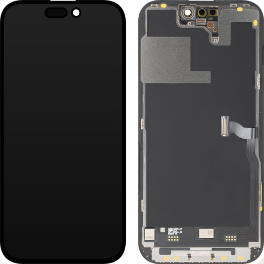Ekran sa Touchscreen MP kompatibilan sa Apple iPhone 14 Pro, sa Ramom, Premium Soft OLED FHD 120Hz Dijagnostika Verzija, Crna