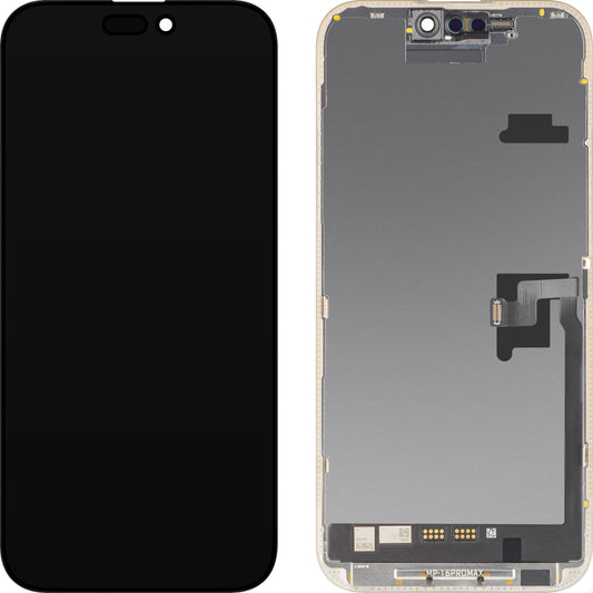 Ekran sa Touchscreen MP kompatibilan sa Apple iPhone 16 Pro Max, sa Ramom, Verzija Soft OLED FHD 120Hz Dijagnostika, Crna