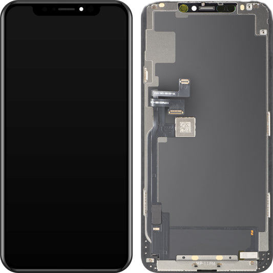 Ekran sa Touchscreen MP kompatibilan sa Apple iPhone 11 Pro Max, sa Ramom, Verzija OLED FHD IC Movable, Crna