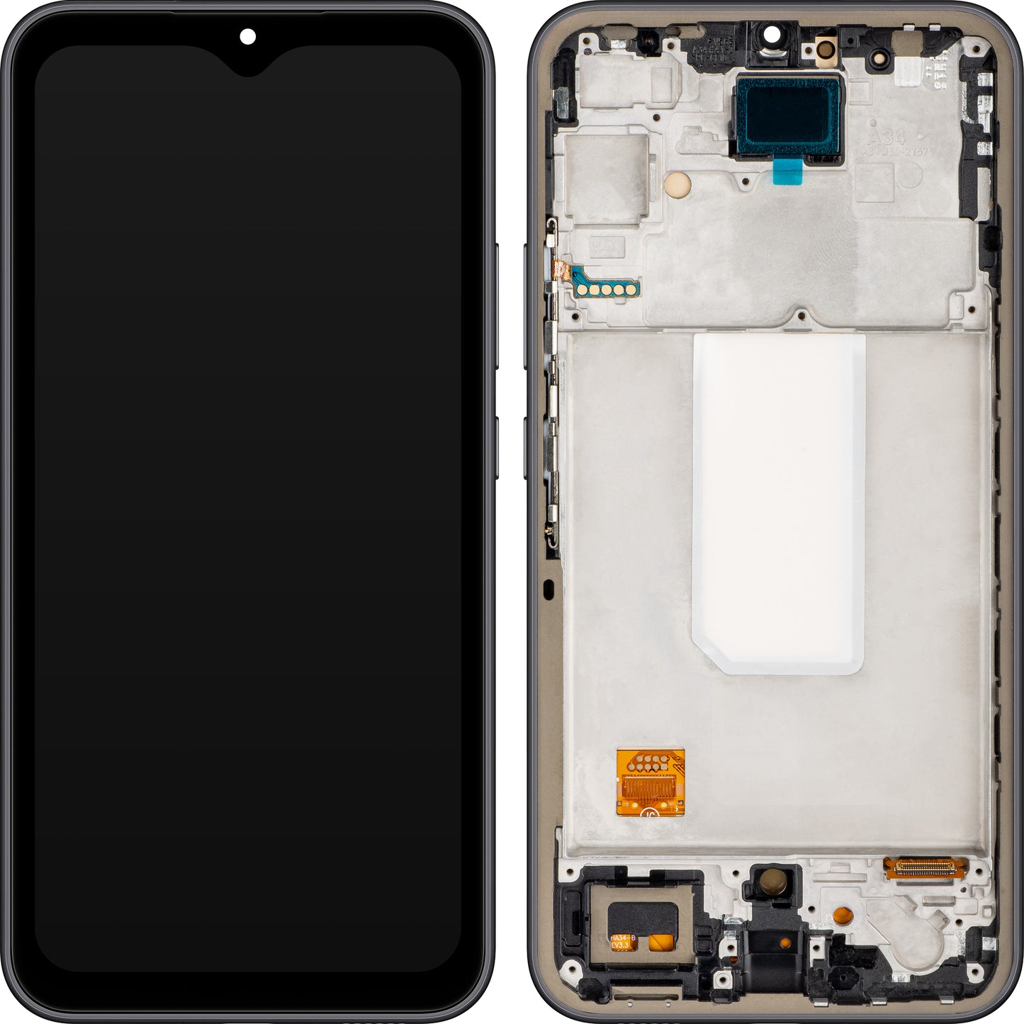 Ekran sa Touchscreen MP kompatibilan sa Samsung Galaxy A34 A346, sa Ramom, OLED Verzija, Crna, Swap