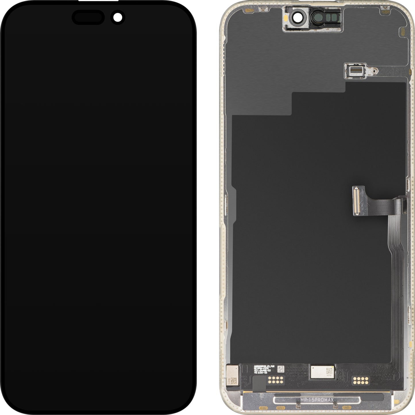 Ekran sa Touchscreen MP kompatibilan sa Apple iPhone 15 Pro Max, sa Ramom, Premium Soft OLED FHD 120Hz Dijagnostika, Crna, Ponovo zapečaćeno