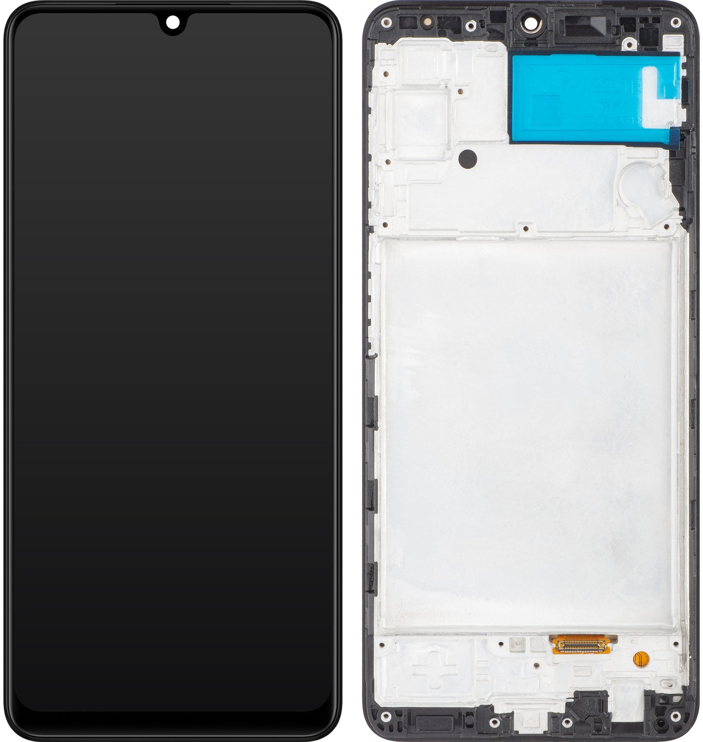 Display sa Touchscreenom MP kompatibilan sa Samsung Galaxy A22 A225, sa Ramom, Crni