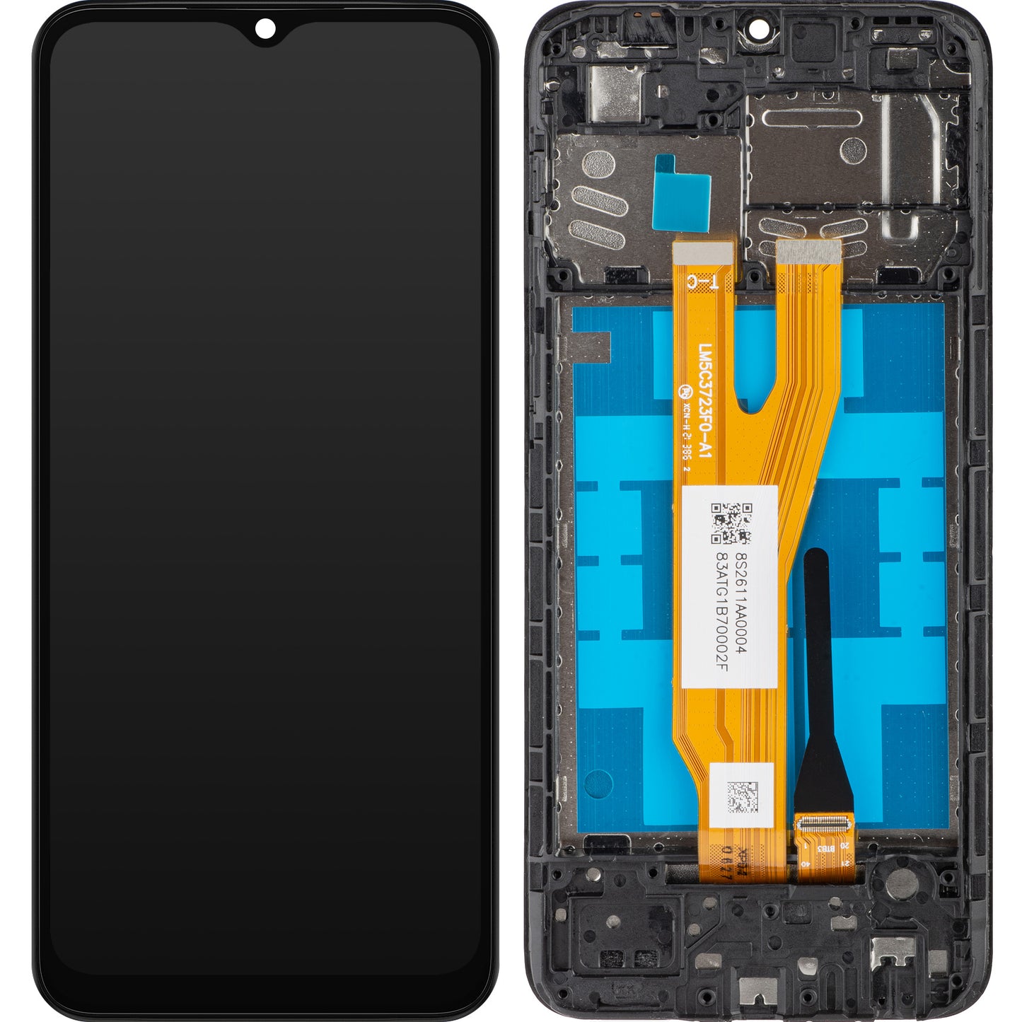 Display sa Touchscreenom MP kompatibilan sa Samsung Galaxy A03 Core A032, sa Ramom, Crni