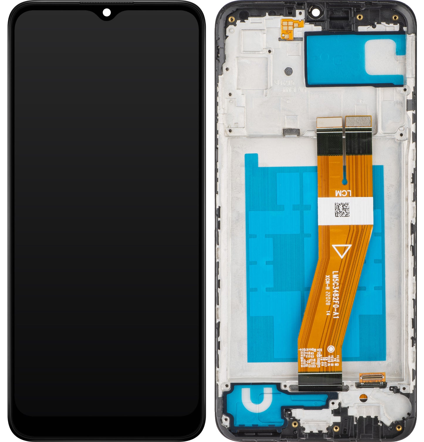 Display sa Touchscreenom MP kompatibilan sa Samsung Galaxy A03 A035, sa Ramom, Verzija F, Crni