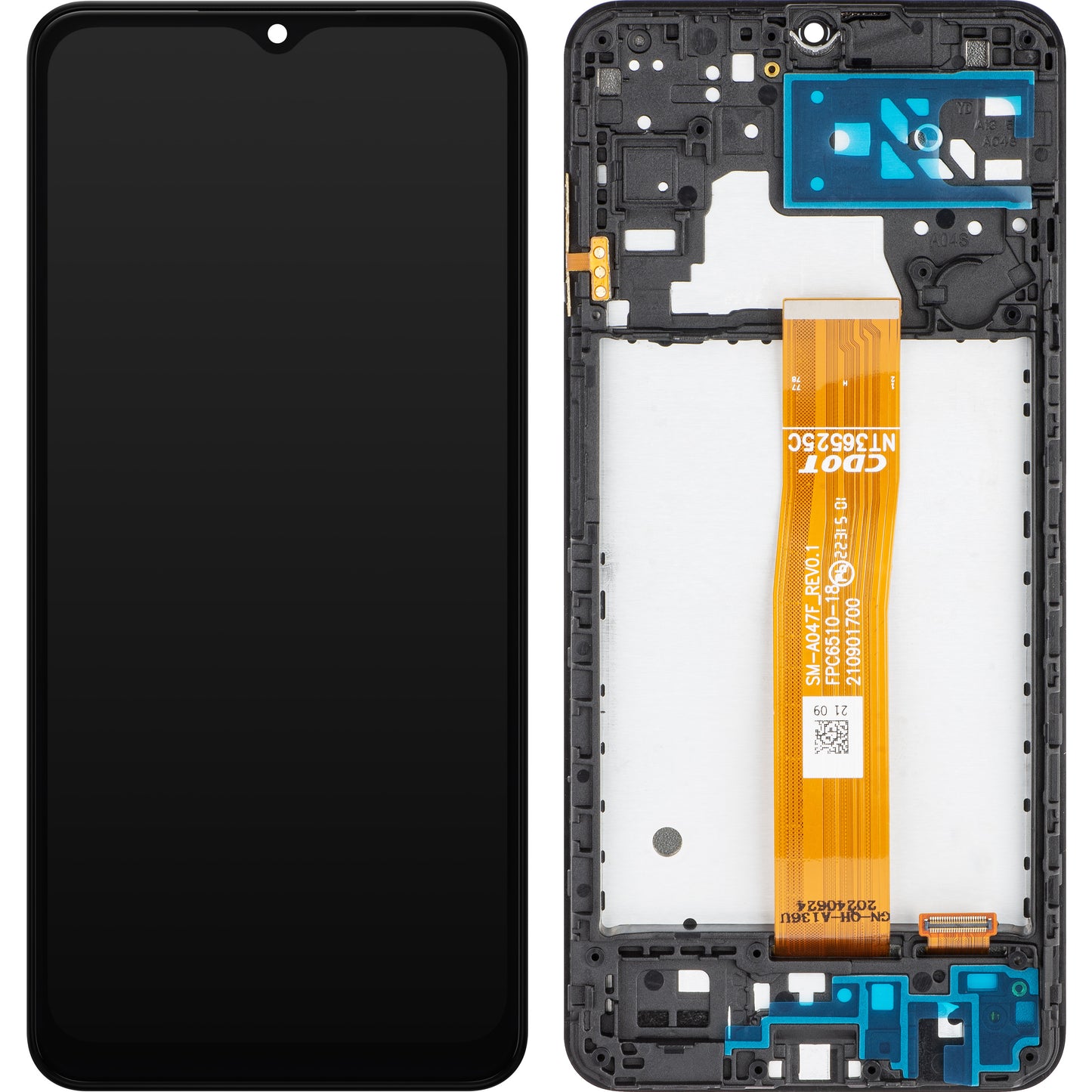 Display sa Touchscreenom MP kompatibilan sa Samsung Galaxy A04s A047, sa Ramom, Crni