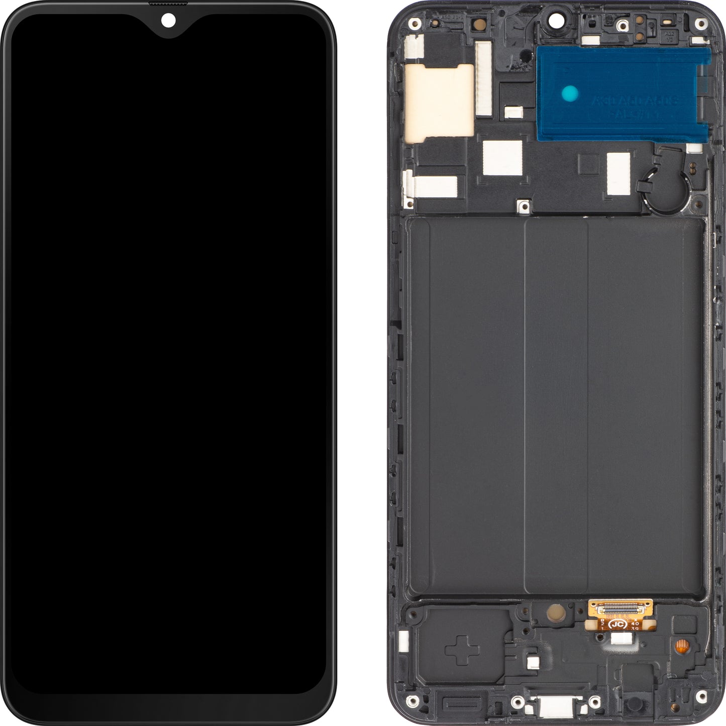 Display sa Touchscreenom MP kompatibilan sa Samsung Galaxy A50 A505, sa Ramom, OLED Verzija, Crni