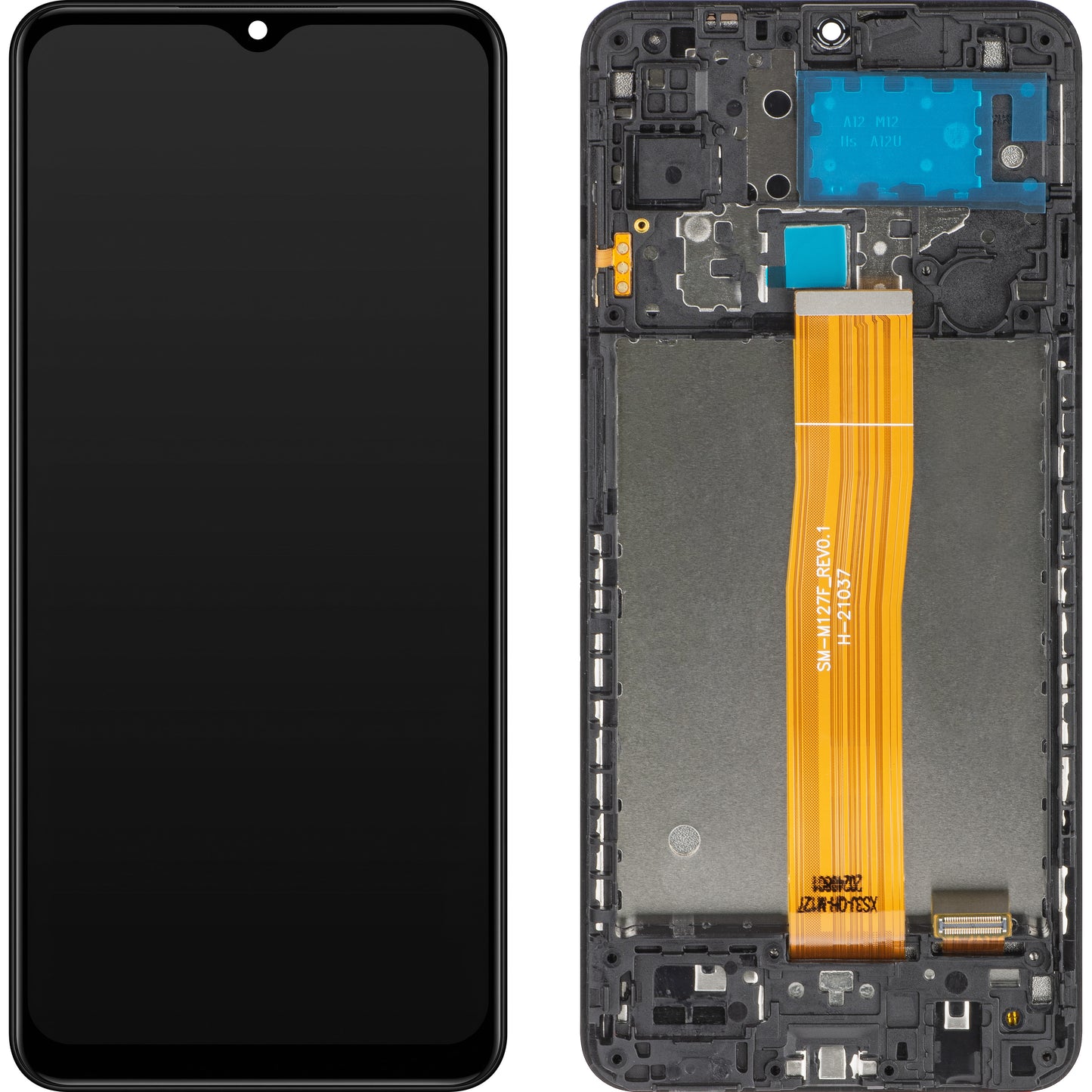 Display sa Touchscreenom MP kompatibilan sa Samsung Galaxy M12 M127, sa Ramom, Crni