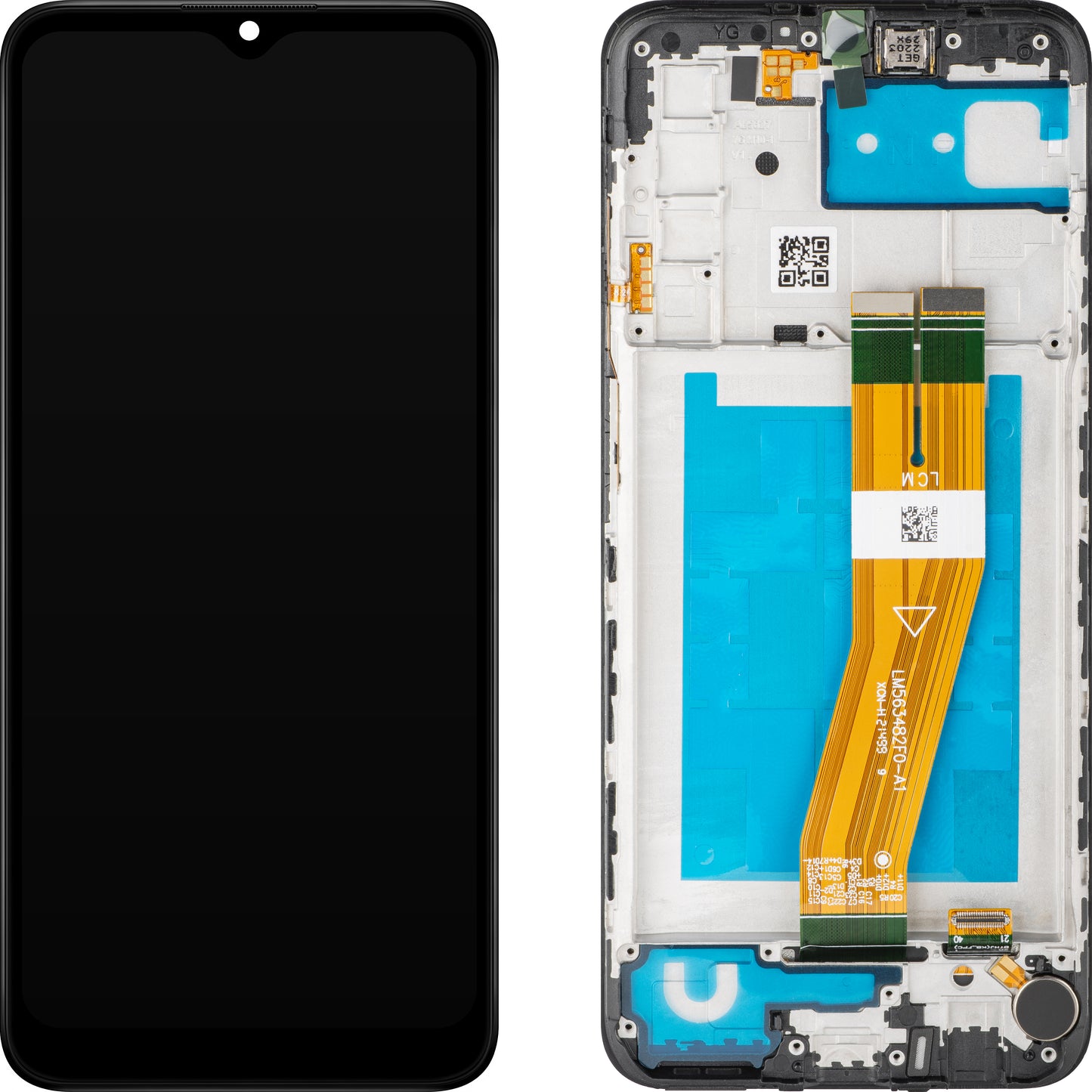 Display sa Touchscreenom MP kompatibilan sa Samsung Galaxy A03s A037, sa Ramom, Verzija G, Crni