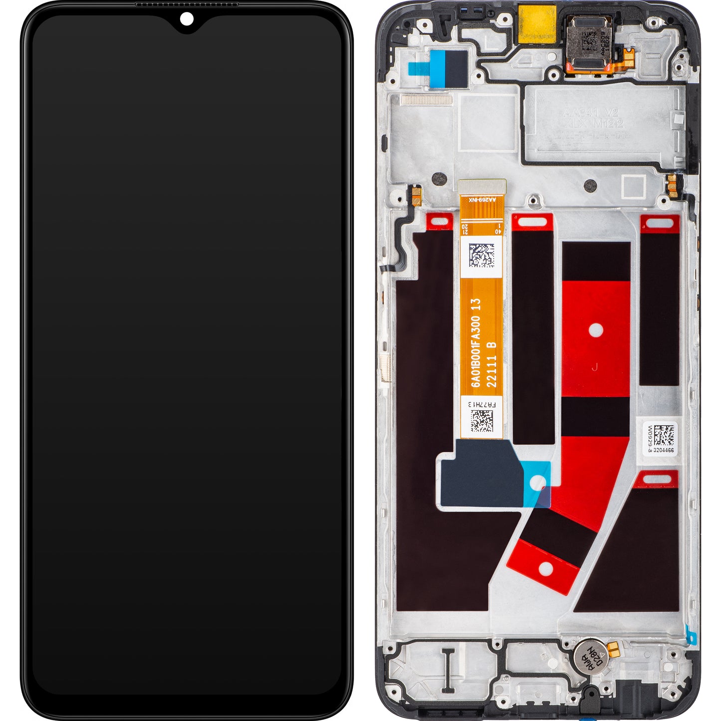 Display sa Touchscreenom Oppo A77 4G / A57s / Oneplus Nord N20 SE, sa Ramom, Crni (Black), Service Pack 4130254