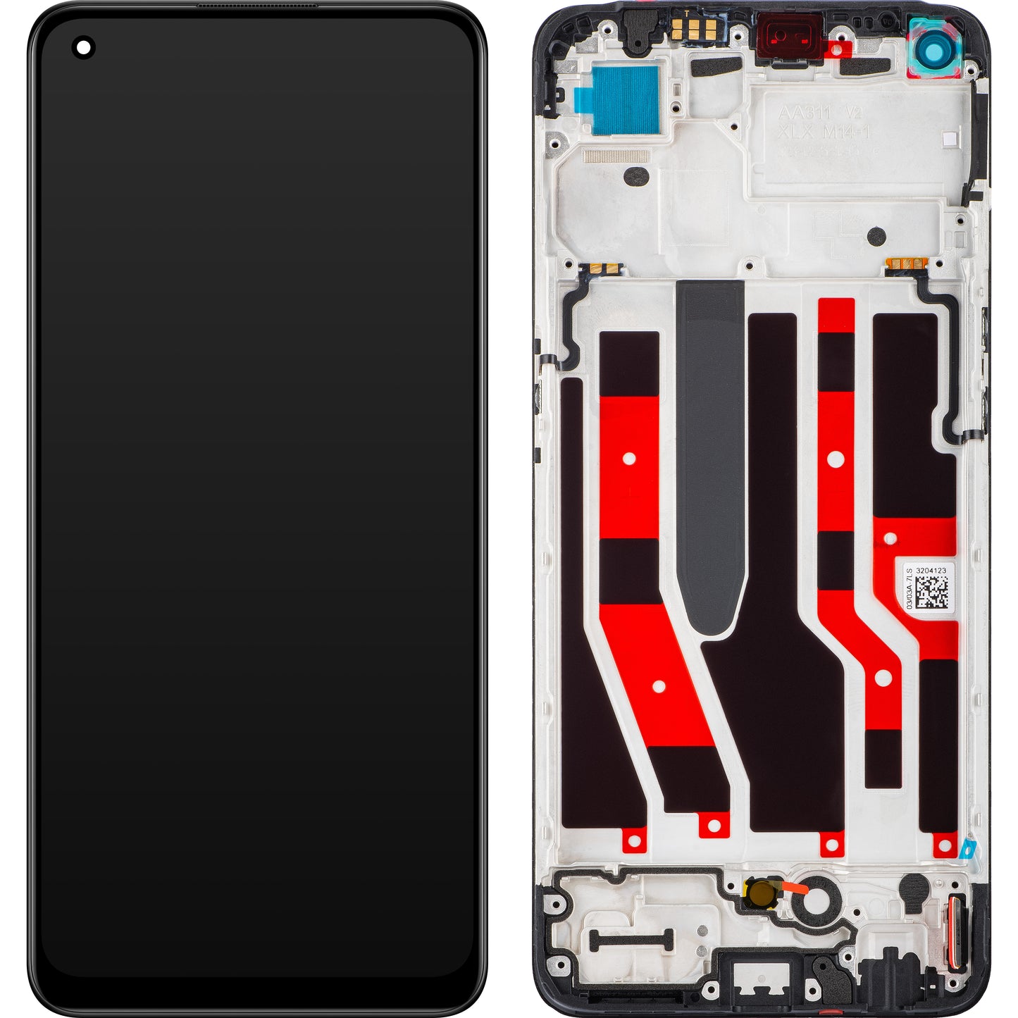 Display sa Touchscreenom Oppo Reno8 4G / Reno7 / F21 Pro, sa Ramom, Crni, Service Pack 4130179