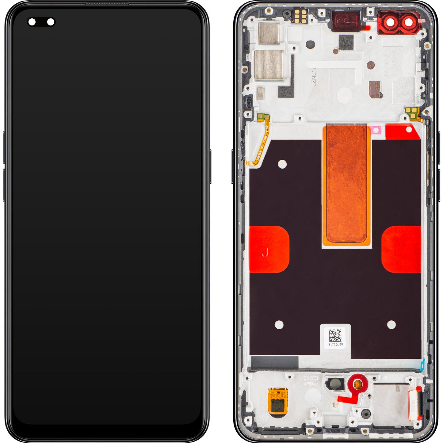 Display sa Touchscreenom Oppo Reno4 5G, sa Ramom, Crni (Space Black), Service Pack 4904705