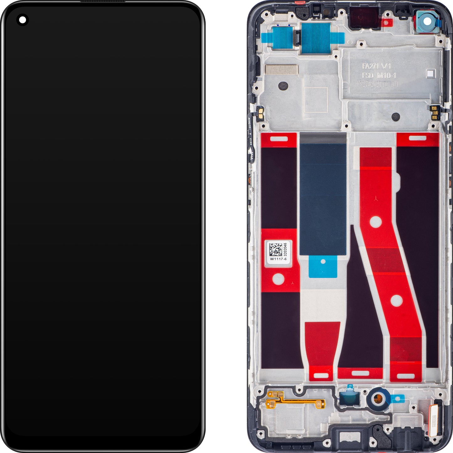 Display sa Touchscreenom Oppo Reno5 F / A94 / F19 Pro / Reno5 Lite, sa Ramom, Crni, Service Pack 4906763