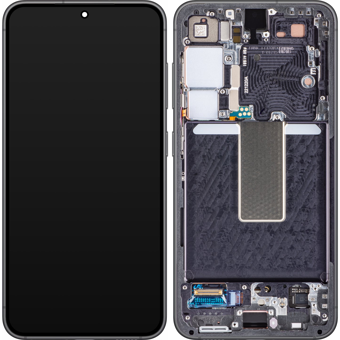 Display sa Touchscreen-om Samsung Galaxy S23 S911, sa Ramom, Crni (Phantom Black), Service Pack GH82-30480A