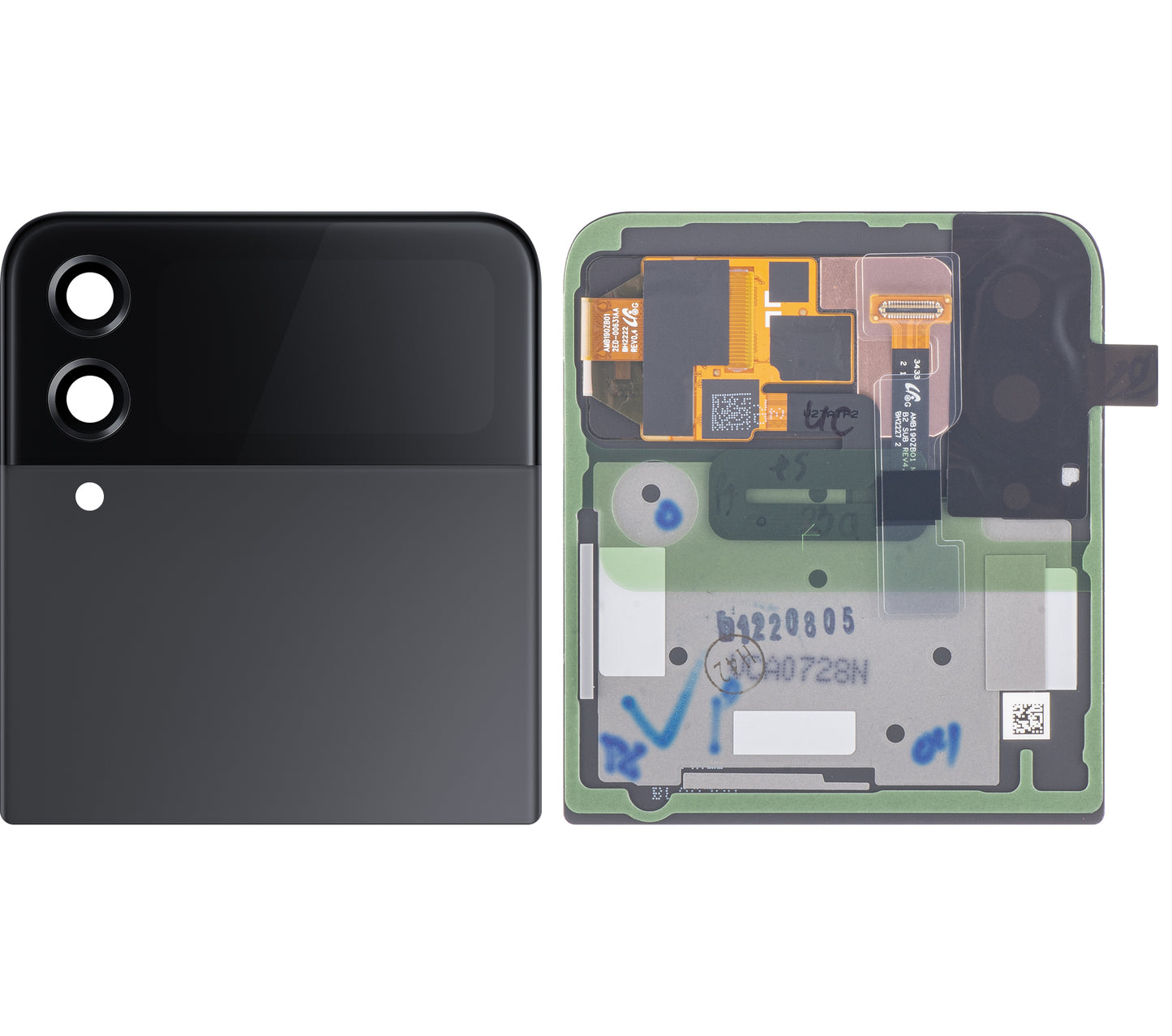 Display sa Touchscreen-om Samsung Galaxy Z Flip4 F721, Sub Outer, Sivi (Graphite), Service Pack GH97-27947A
