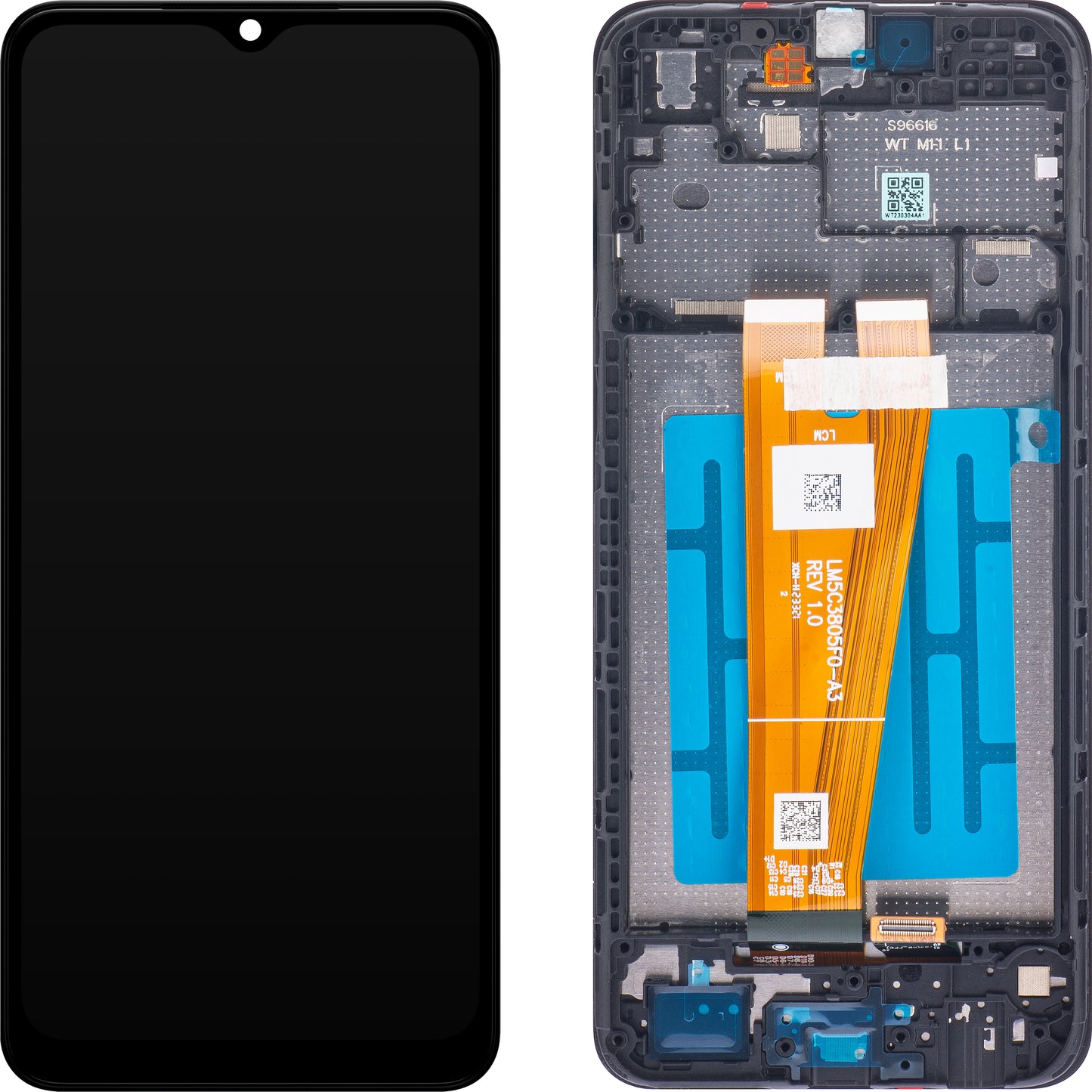 Display sa Touchscreen-om Samsung Galaxy A04 A045, sa Ramom, Crni, Service Pack GH81-22731A