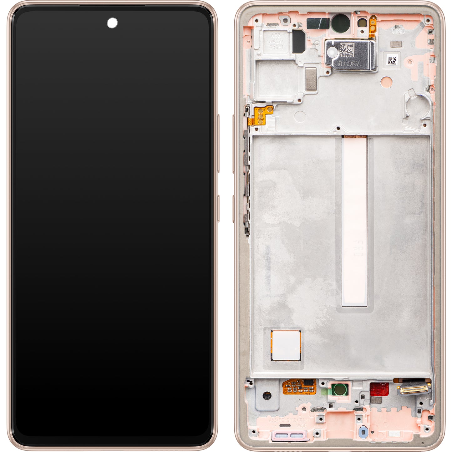 Display sa Touchscreen-om Samsung Galaxy A53 5G A536, sa Ramom, Narandžasti (Breskva), Service Pack GH82-28024D