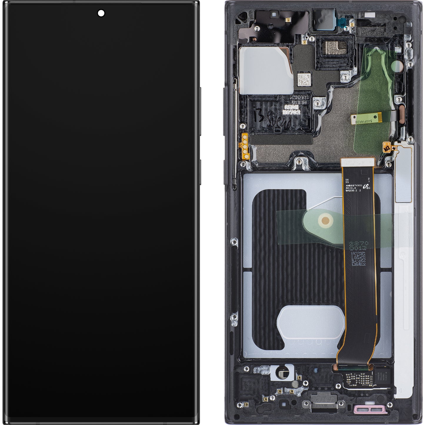 Display sa Touchscreen-om Samsung Galaxy Note 20 Ultra 5G N986 / Note 20 Ultra N985, sa Ramom, Crni (Mystic Black), Service Pack GH82-31453A