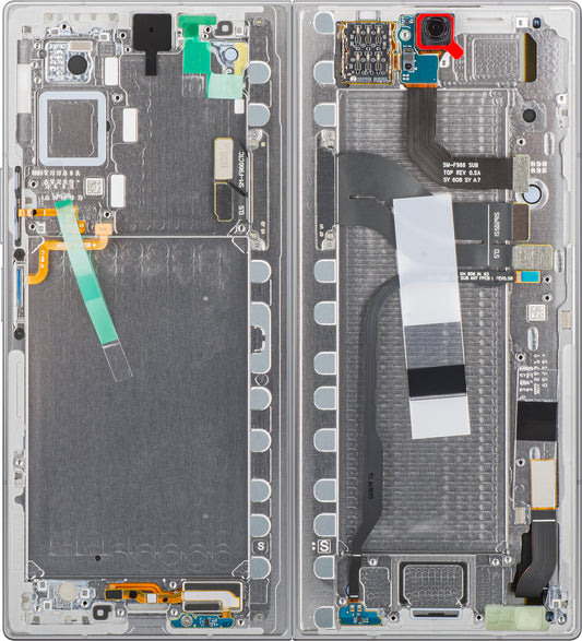 Ekran sa Touchscreen-om Samsung Galaxy Z Fold7 F966, sa Ramom, Sub Inner, Srebrna (Silver Shadow), Service Pack GH82-37548A