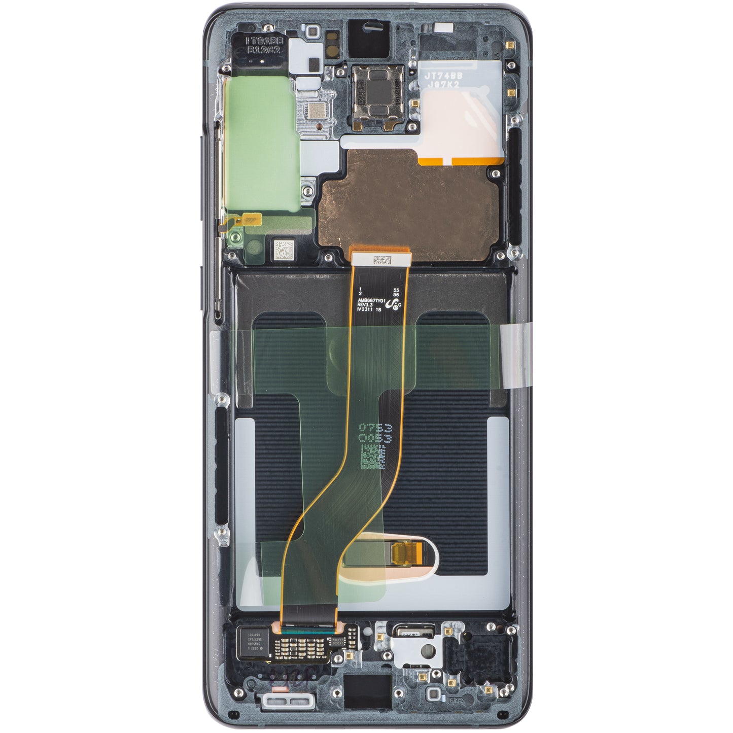 Display sa Touchscreen-om Samsung Galaxy S20+ 5G G986 / S20+ G985, sa Ramom, Crni, Service Pack GH82-31441A