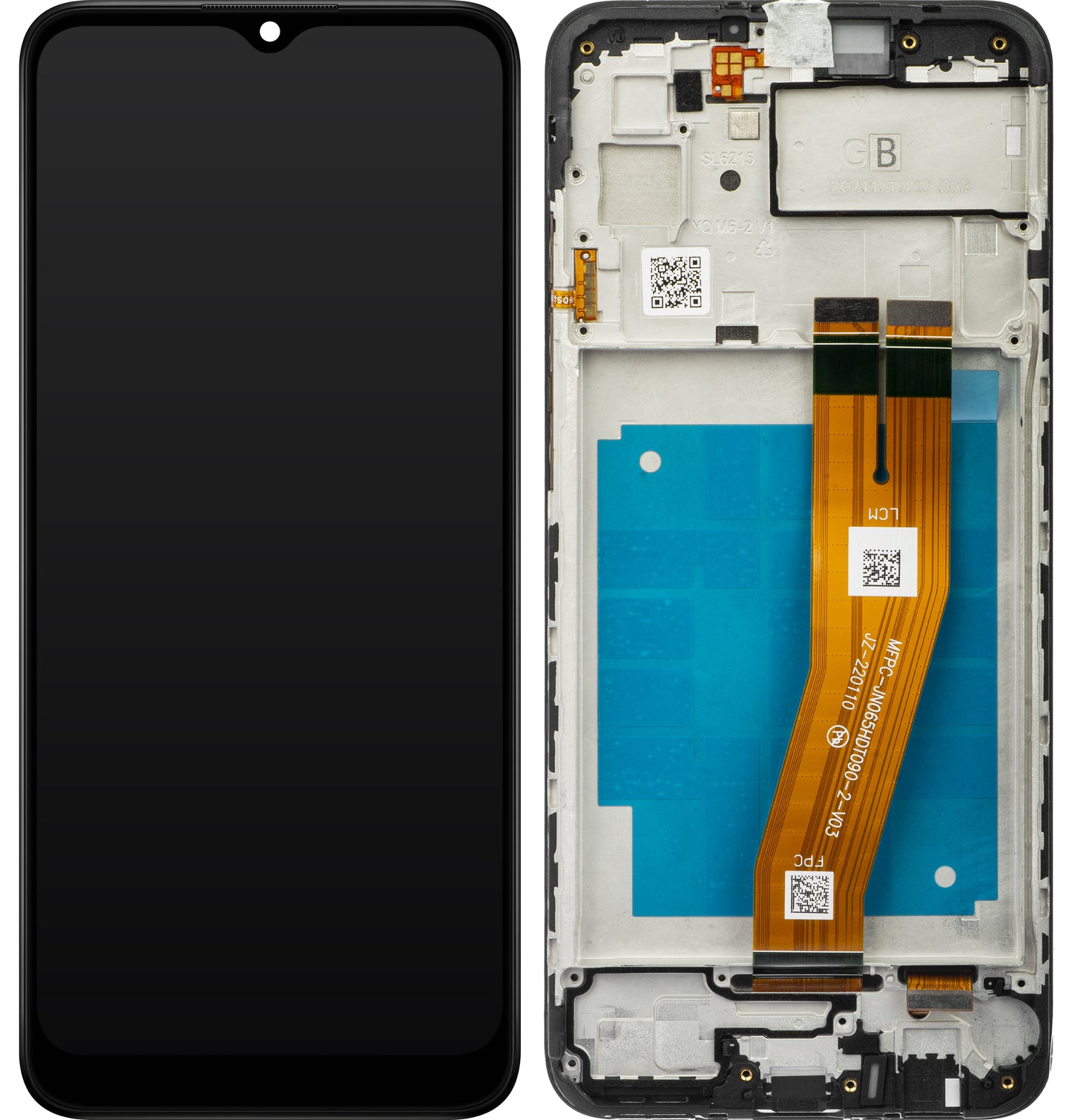 Display sa Touchscreen-om Samsung Galaxy A03 A035, sa Ramom, Verzija F, Crni, Service Pack GH81-21625A