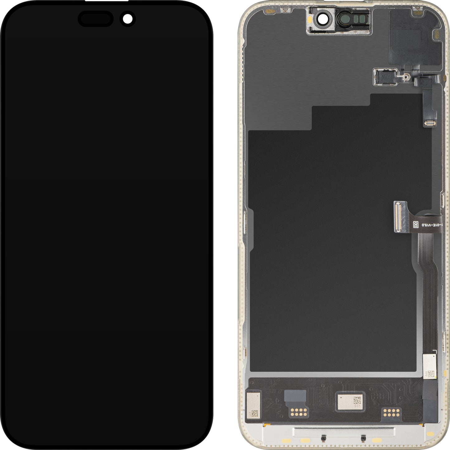 Ekran sa Touchscreen-om i Senzorom Blizine MP kompatibilan sa Apple iPhone 15 Pro Max, sa Ramom, Verzija Soft OLED FHD 120Hz Dijagnostika, Crna