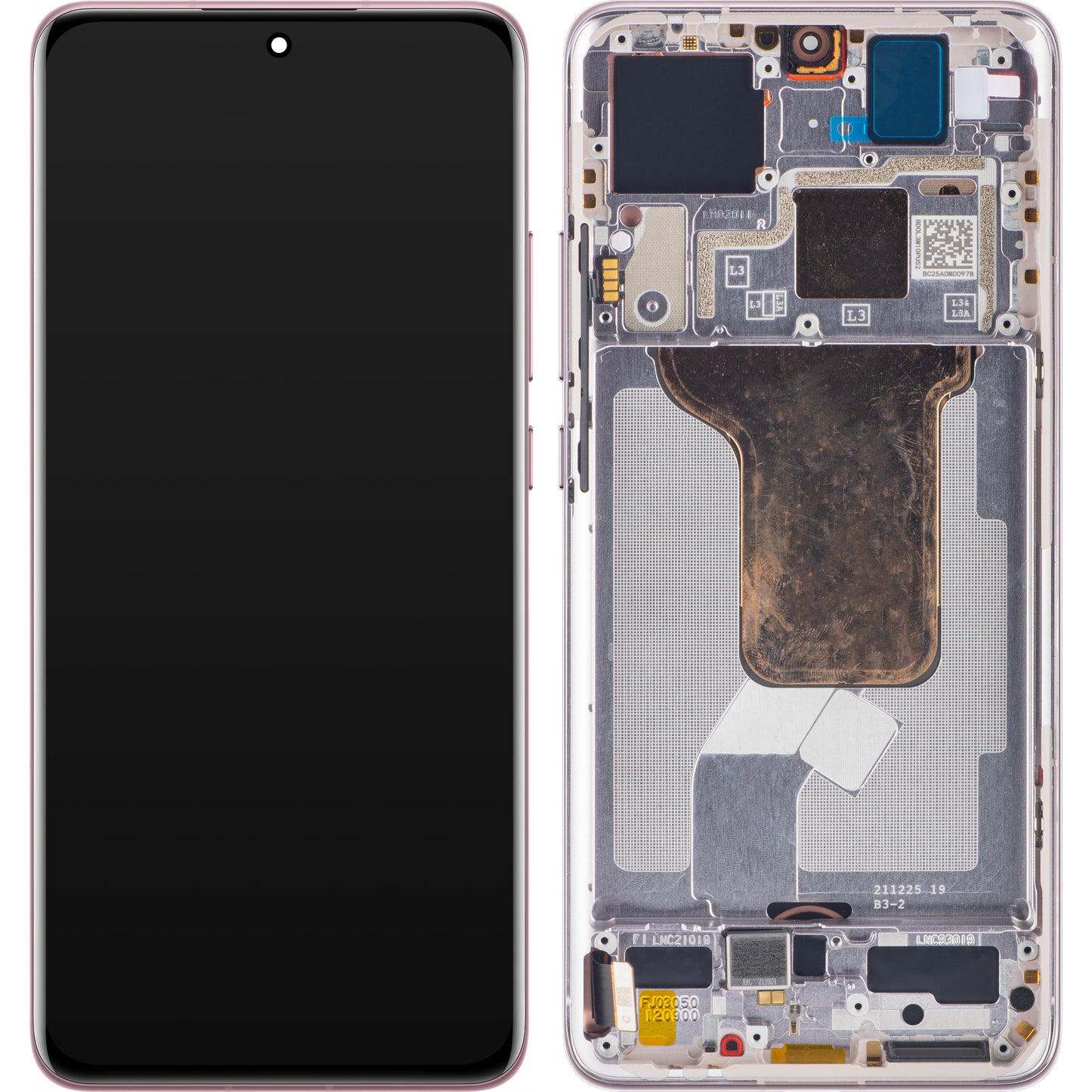 Display sa Touchscreenom Xiaomi 12S / 12X / 12, sa Ramom, Ljubičasti, Service Pack 56000500L300