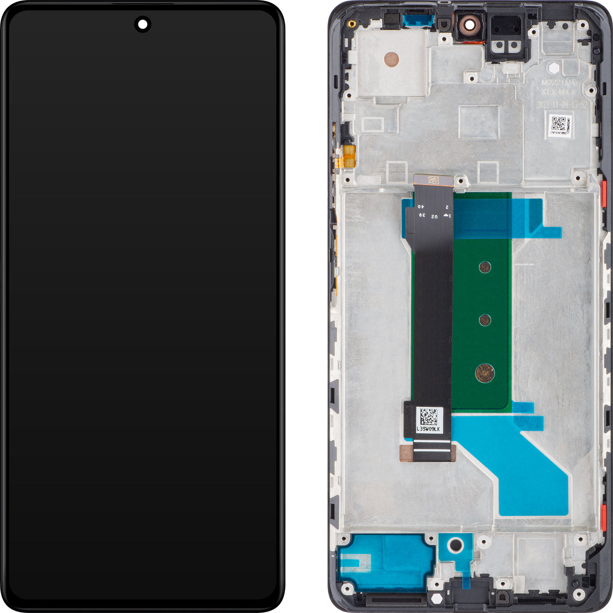 Display sa Touchscreen-om Xiaomi Redmi Note 12 Pro+, sa Ramom, Crna (Obsidian Black), Service Pack 560001M16U00