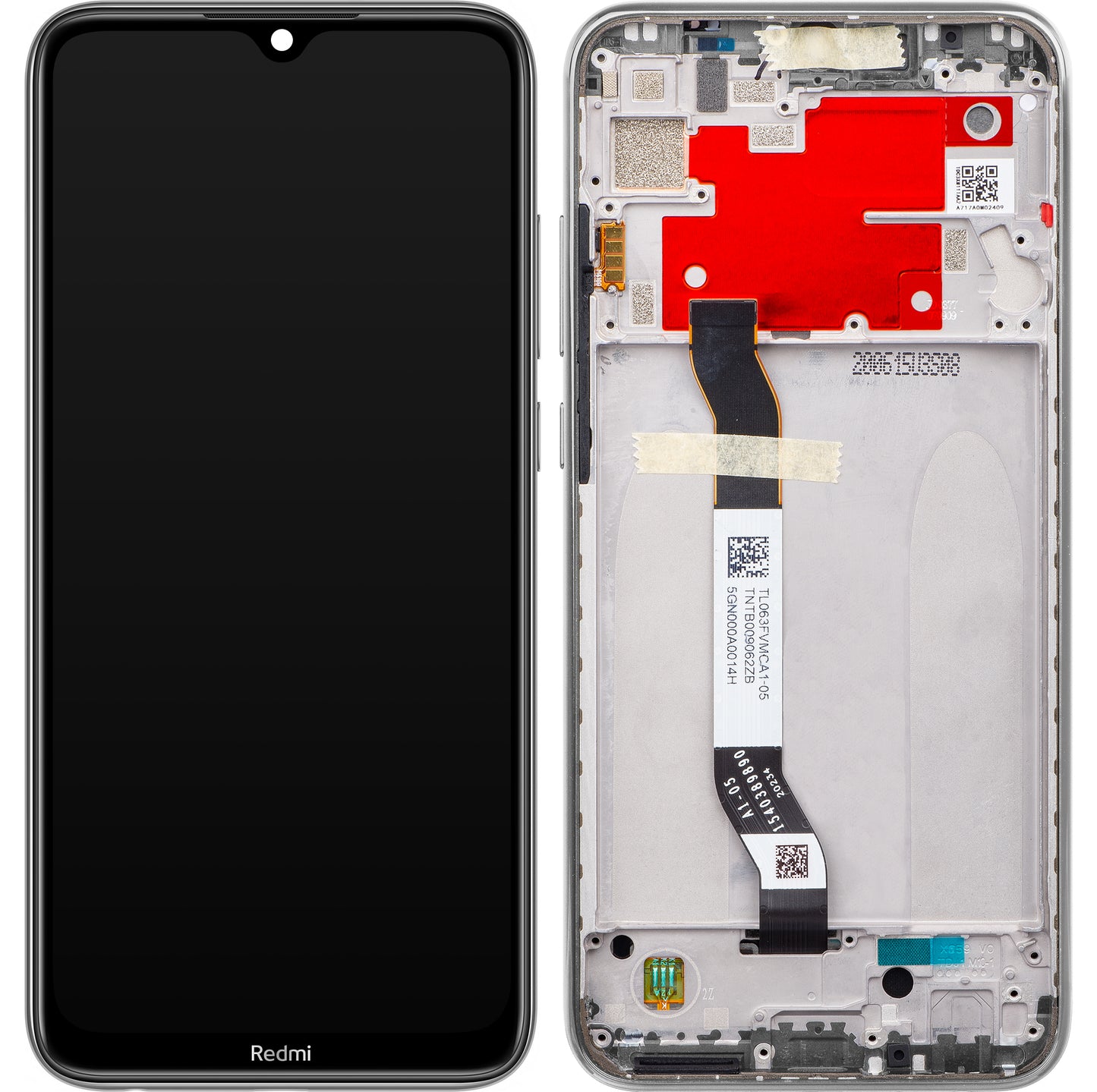 Display sa Touchscreenom Xiaomi Redmi Note 8T, sa Ramom, Srebrni (Moonlight White), Service Pack 5600020C3X00