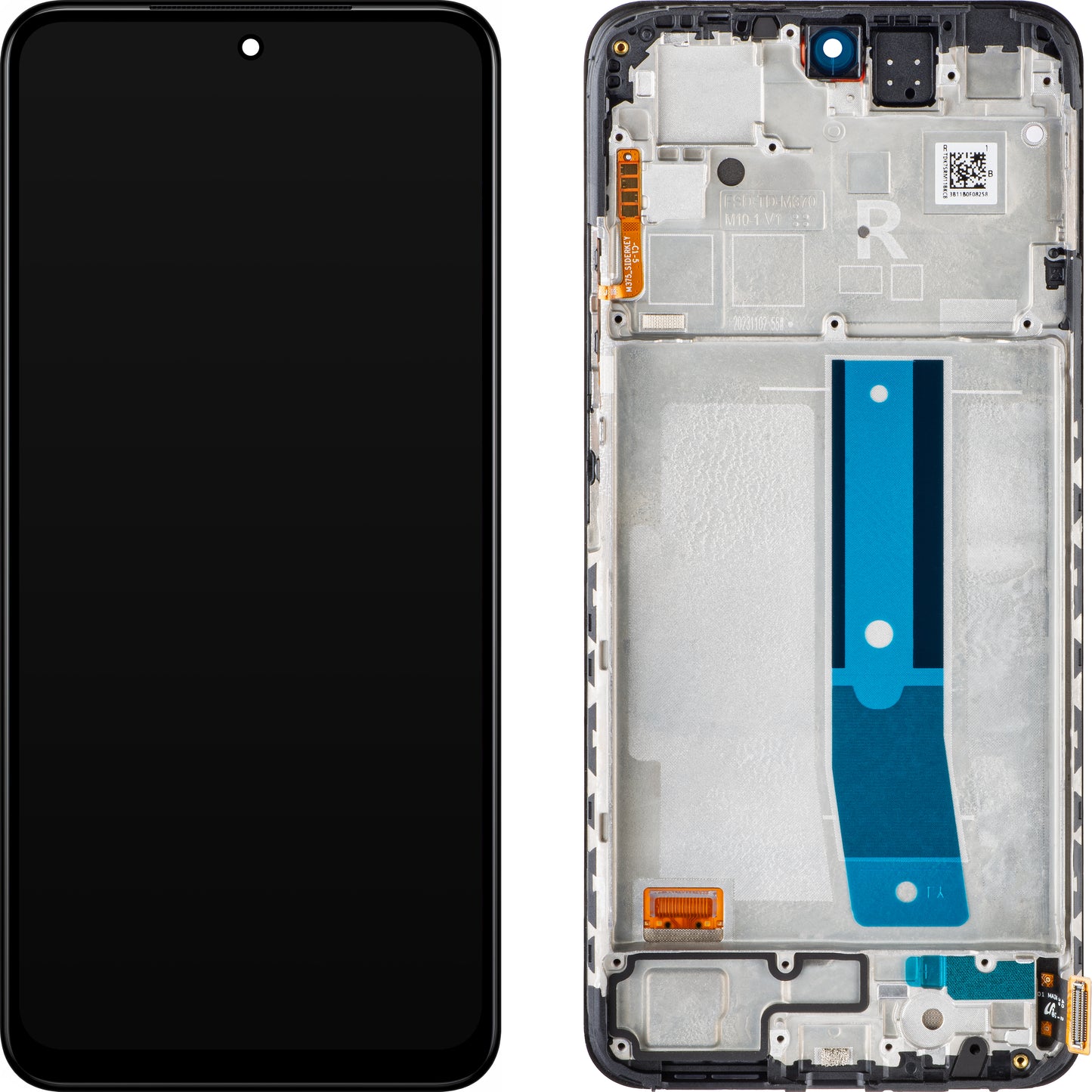 Ekran sa dodirnim ekranom Xiaomi Redmi Note 12S, sa ramom, crni (Black Onyx), servisni paket 560001K7SR00