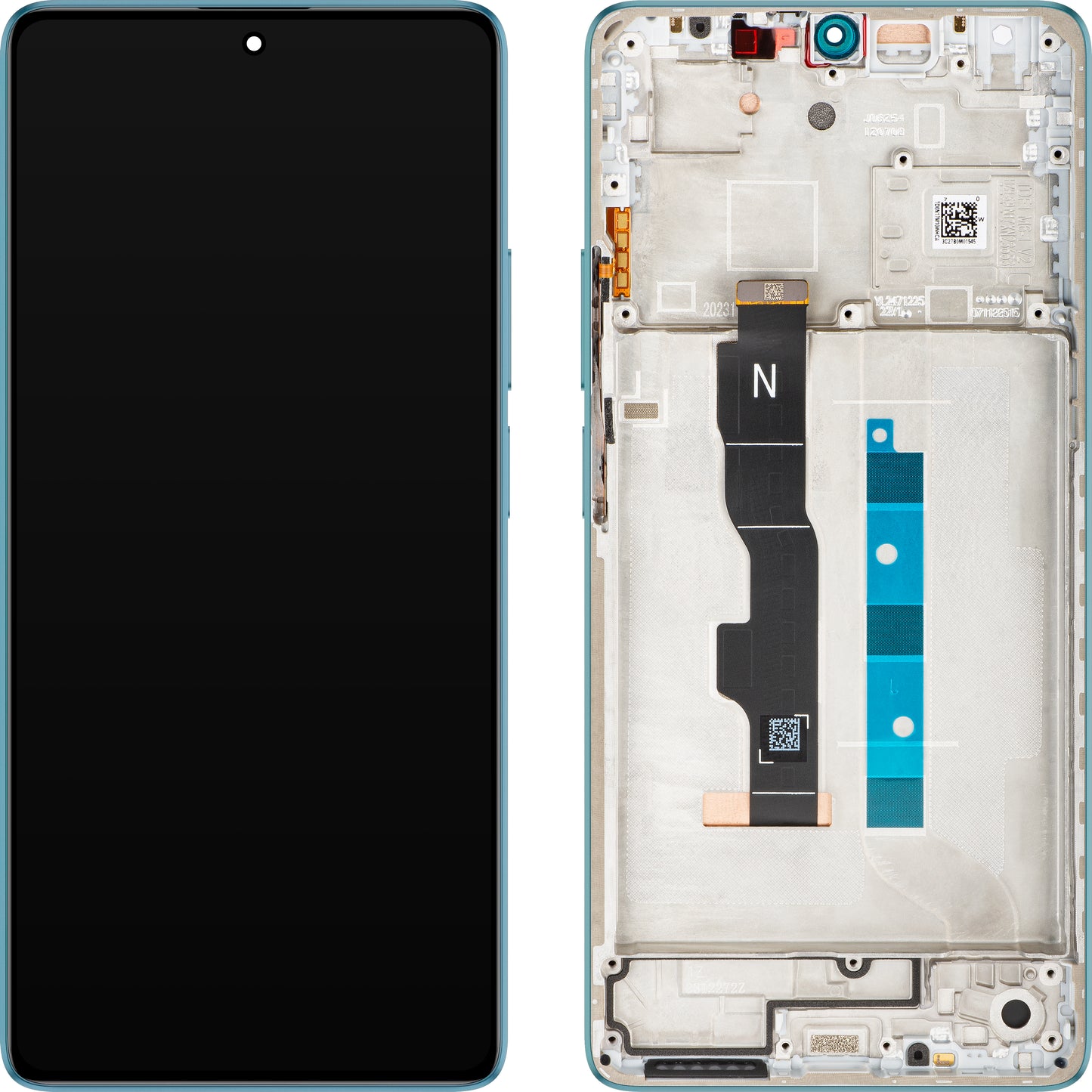 Display sa Touchscreen-om Xiaomi Redmi Note 13 5G, sa Ramom, Plavi (Ocean Teal), Service Pack 5600030N1700