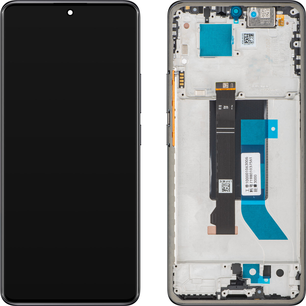Ekran osetljiv na dodir za Xiaomi Redmi Note 14 Pro 5G, sa ramom, crni (Midnight Black), Swap 56002300O1600