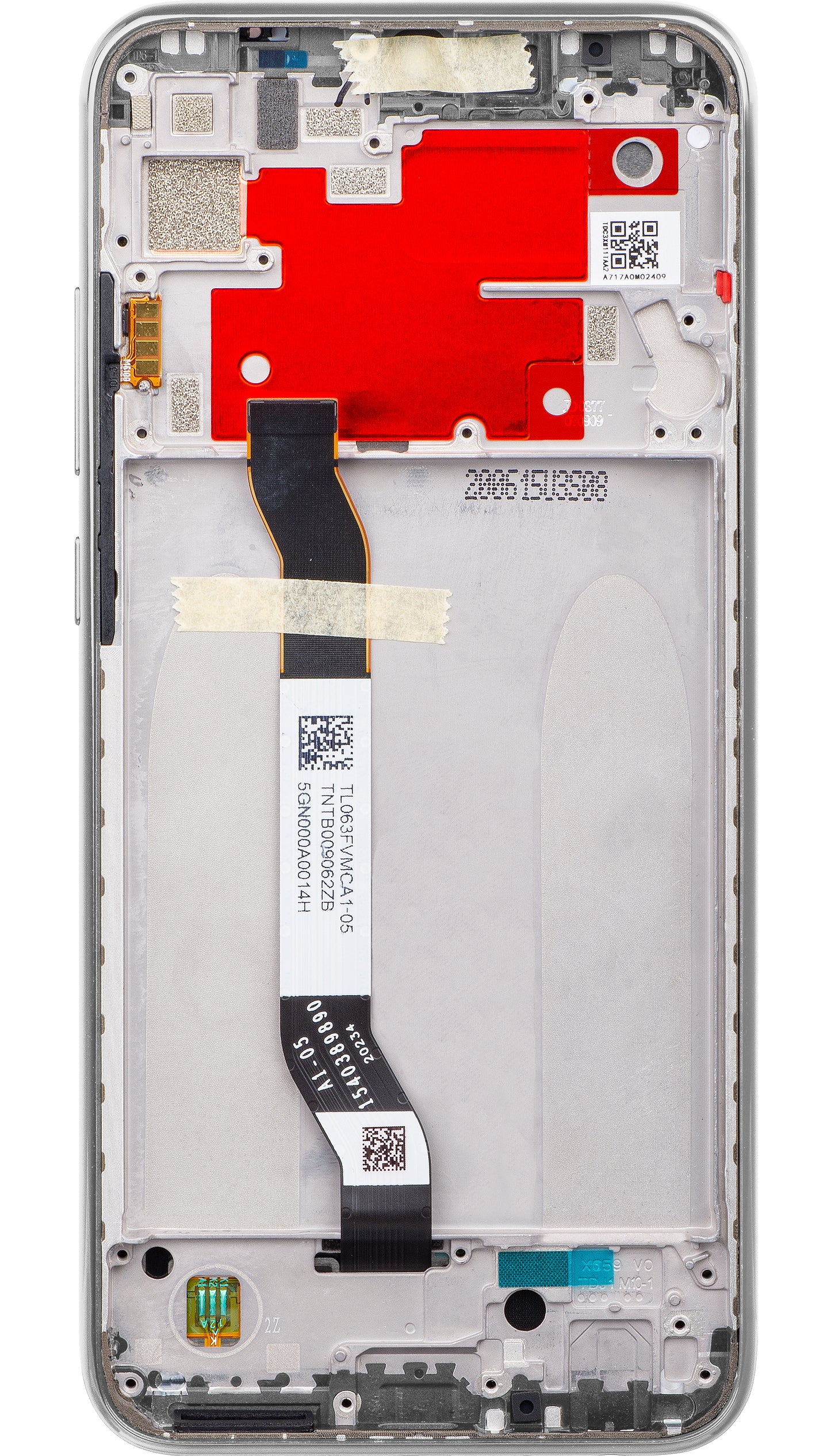 Display sa Touchscreenom Xiaomi Redmi Note 8T, sa Ramom, Srebrni (Moonlight White), Service Pack 5600020C3X00