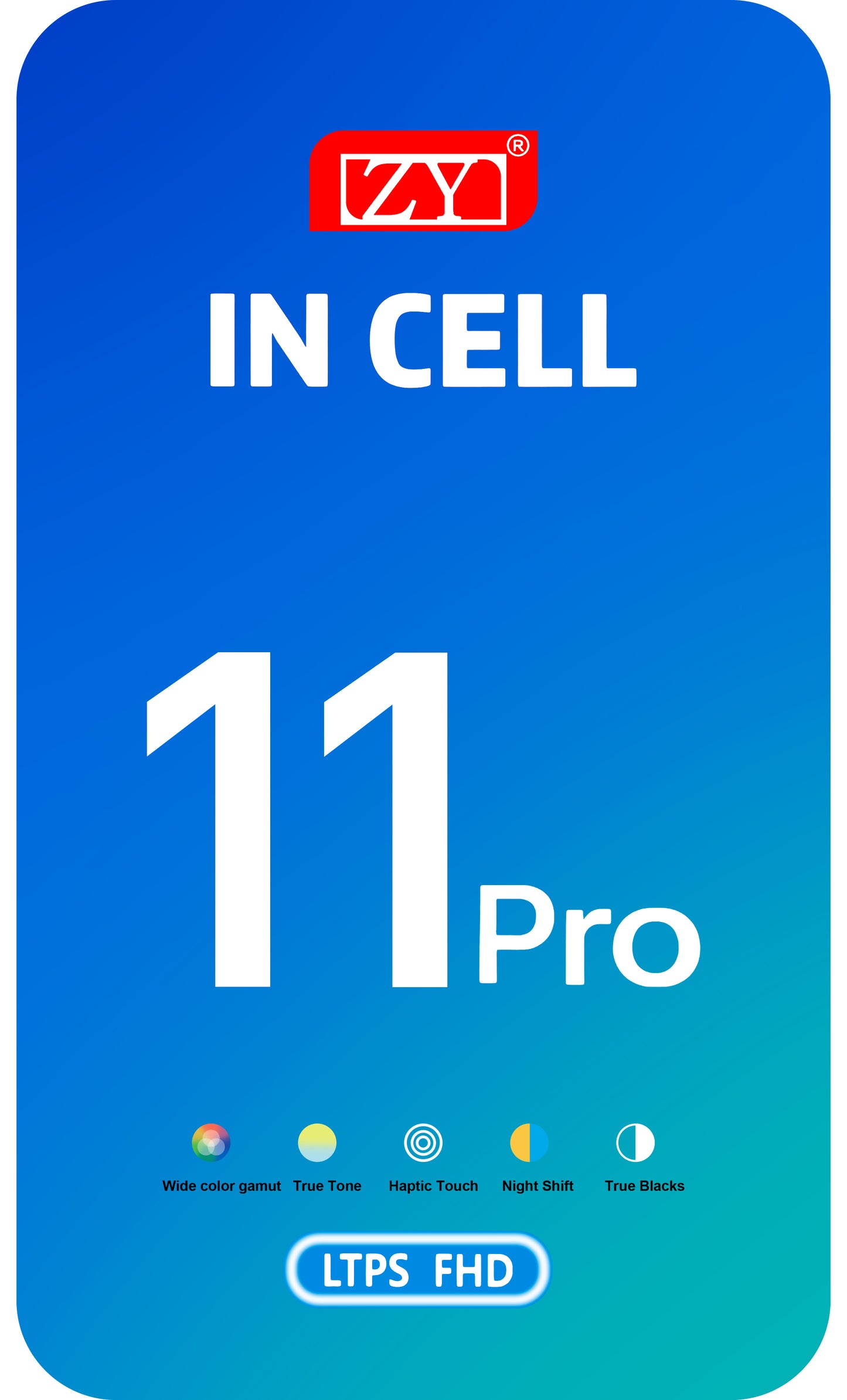 Display sa Touchscreenom ZY za Apple iPhone 11 Pro, sa Ramom, LCD In-Cell IC Movable verzija, Crni