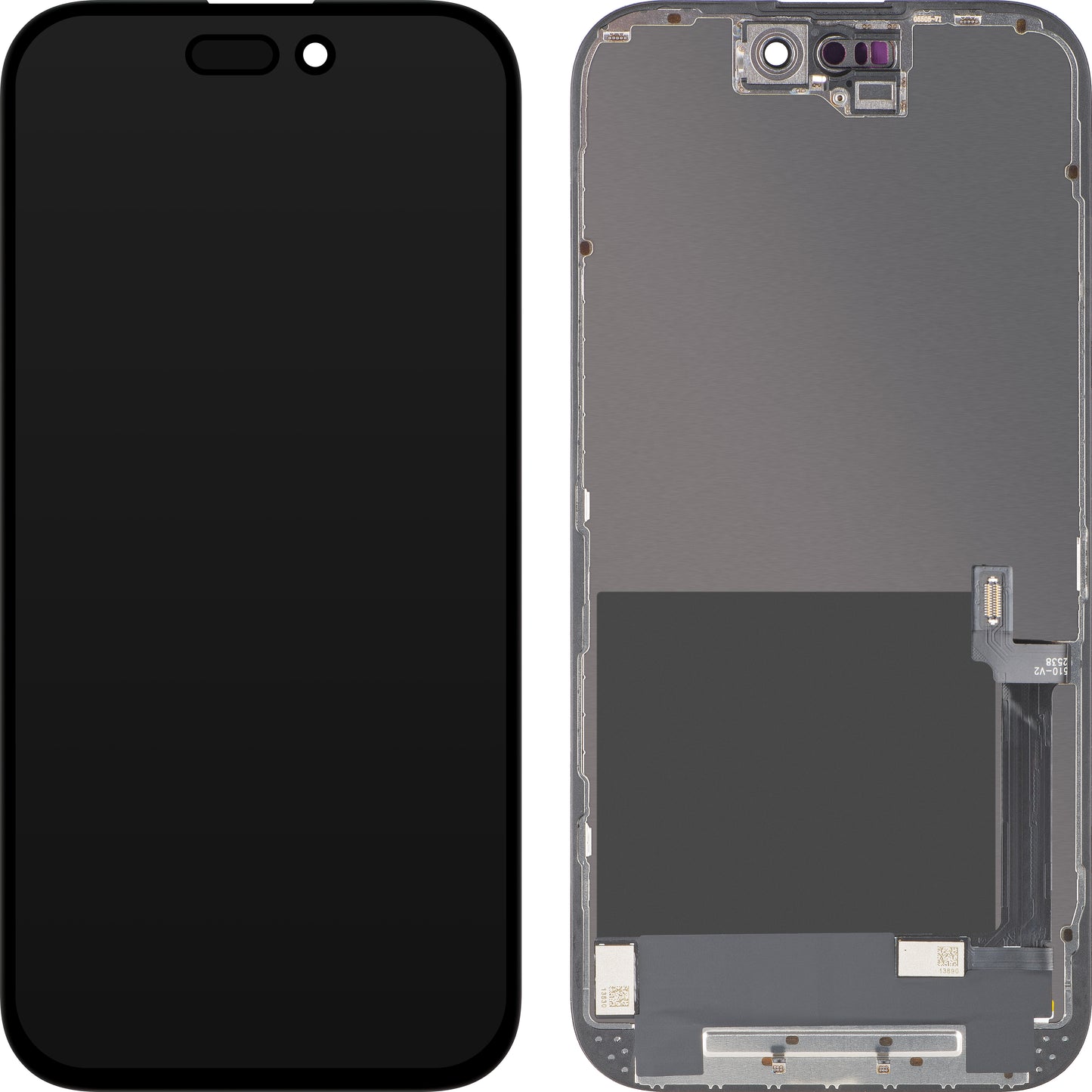 Ekran sa dodirnim ekranom ZY za Apple iPhone 16, sa ramom, LCD In-Cell IC Movable verzija, Crni