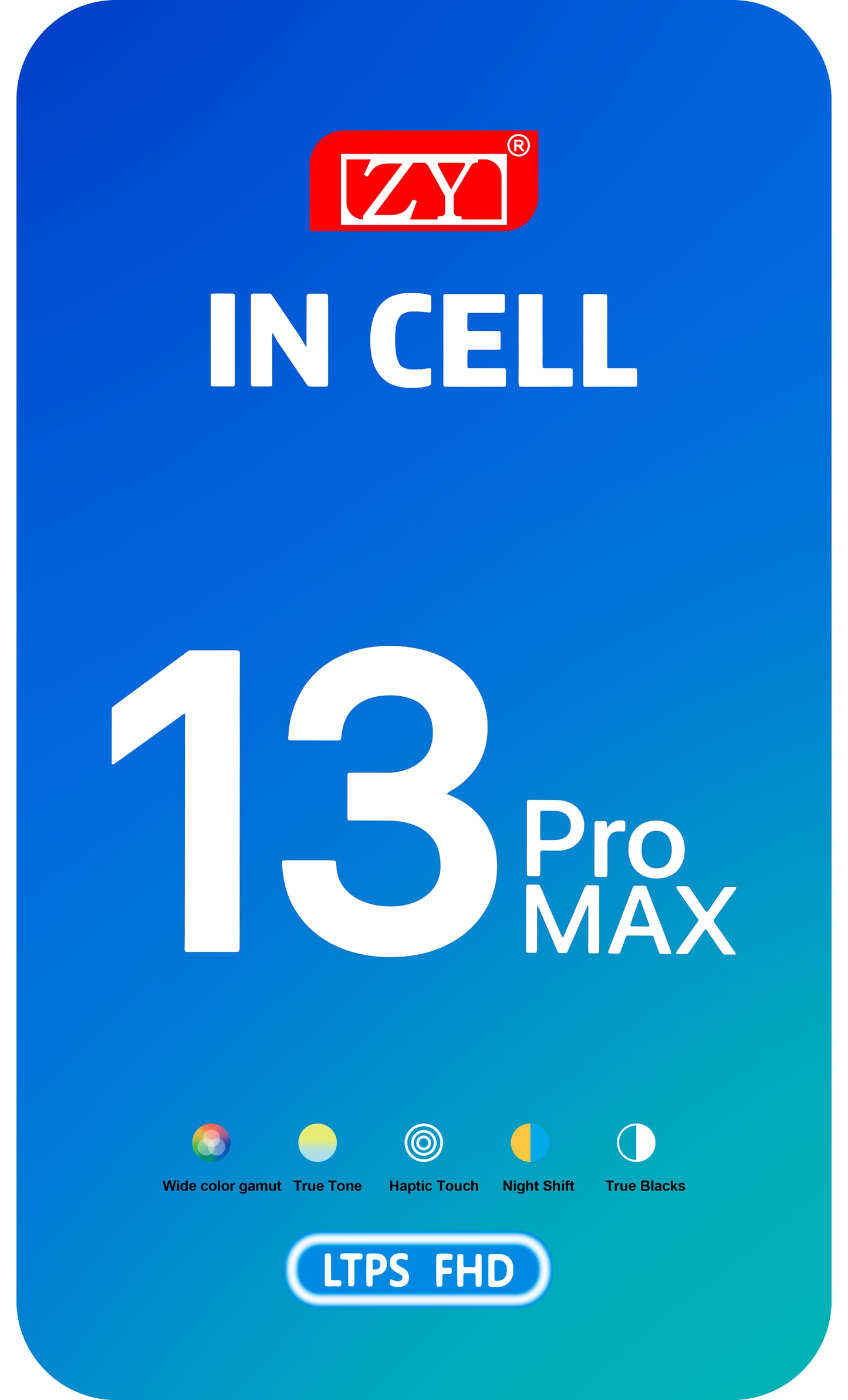 Display sa Touchscreenom ZY za Apple iPhone 13 Pro Max, sa Ramom, LCD In-Cell IC Movable verzija, Crni