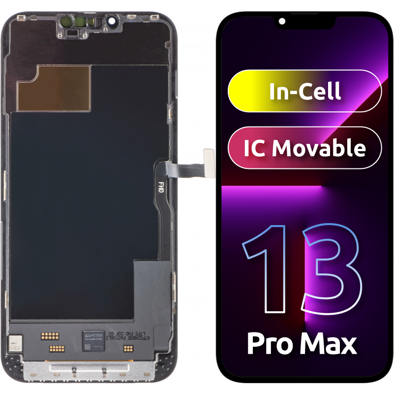 Display sa Touchscreenom ZY za Apple iPhone 13 Pro Max, sa Ramom, LCD In-Cell IC Movable verzija, Crni