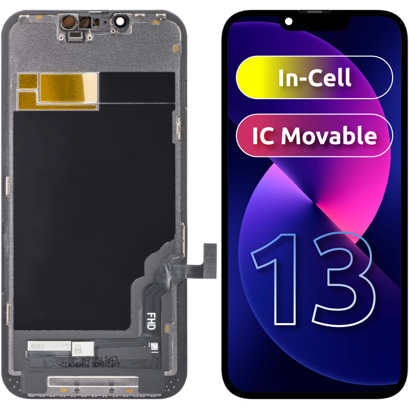 Display sa Touchscreenom ZY za Apple iPhone 13, sa Ramom, LCD In-Cell IC Movable verzija, Crni