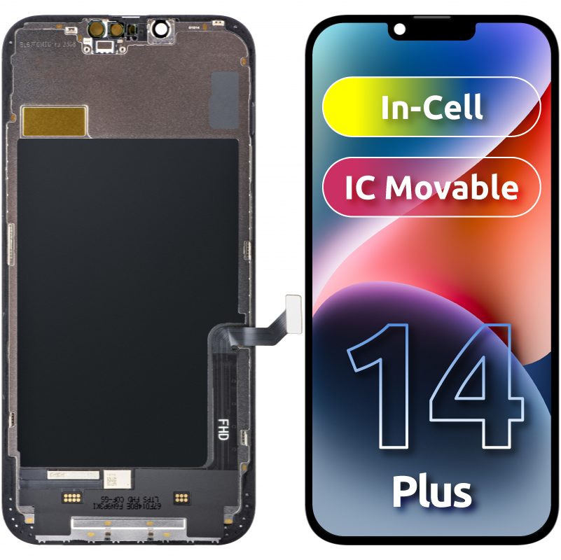 Display sa Touchscreenom ZY za Apple iPhone 14 Plus, sa Ramom, LCD In-Cell IC Movable verzija, Crni
