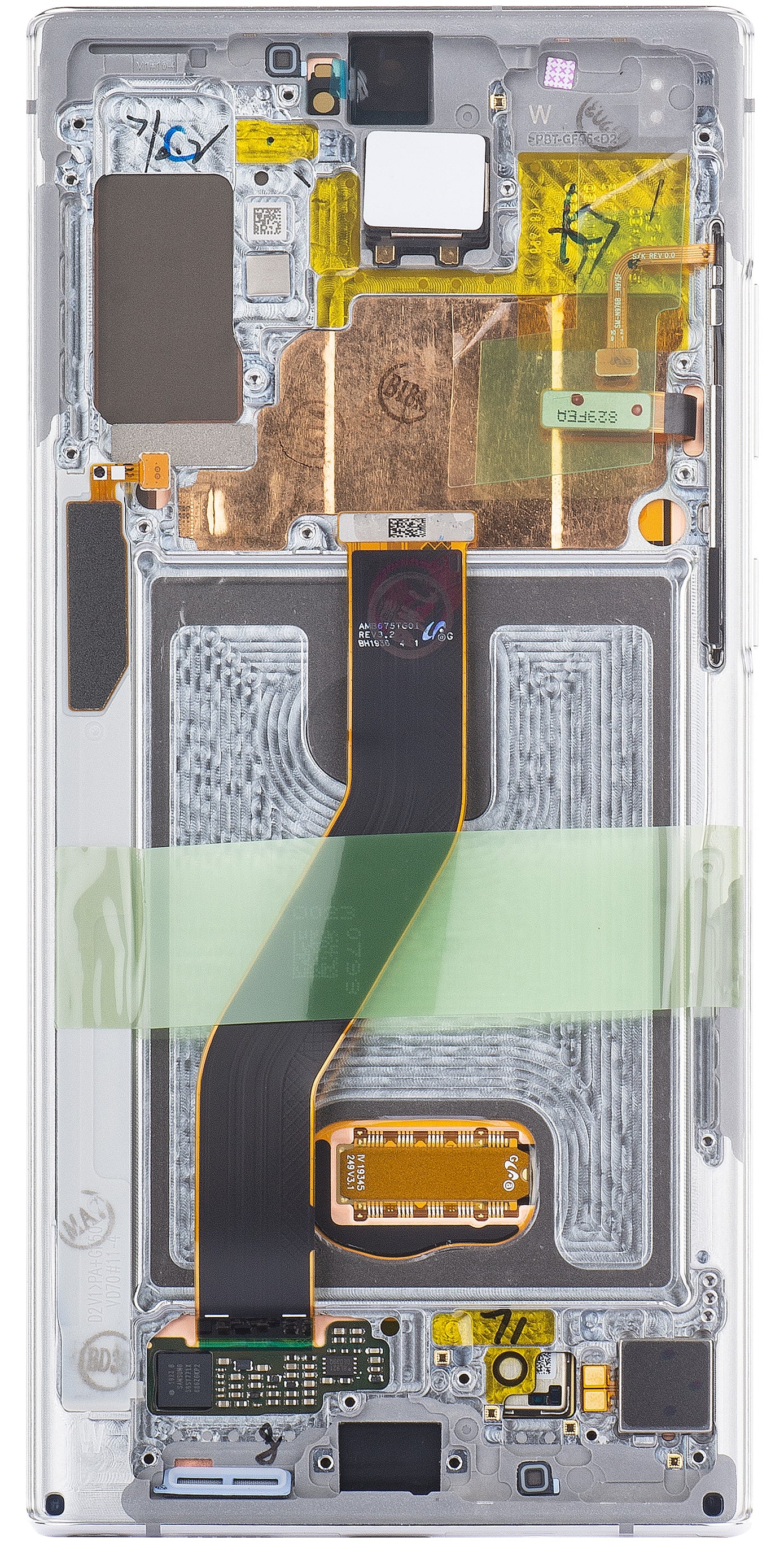 Display sa Touchscreen-om Samsung Galaxy Note 10+ 5G N976 / Note 10+ N975, sa Ramom, Beli, Service Pack GH82-20838B