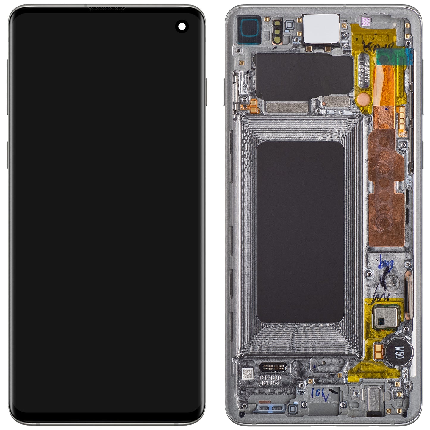 Display sa Touchscreen-om Samsung Galaxy S10 G973, sa Ramom, Srebrni (Prism White), Service Pack GH82-18850B