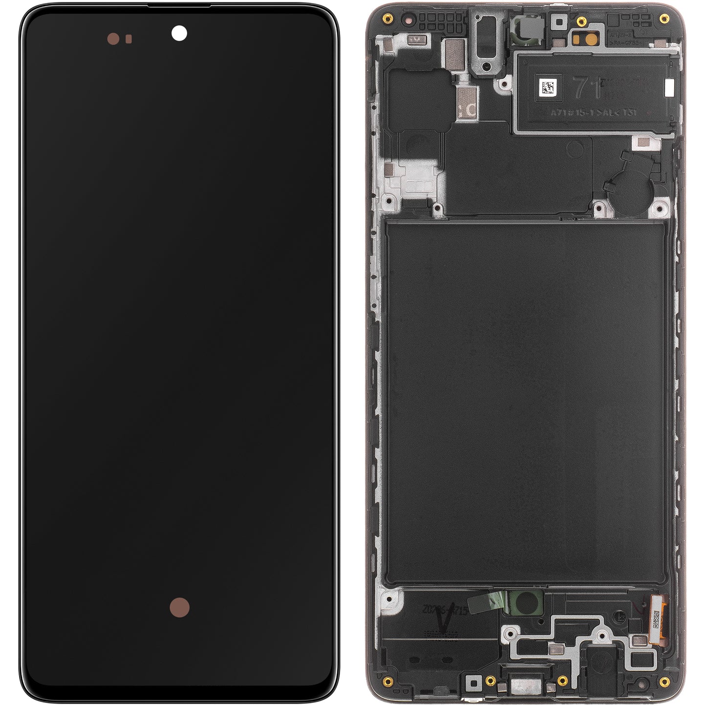 Display sa Touchscreen-om Samsung Galaxy A71 A715, sa Ramom, Crni, Service Pack GH82-22152A